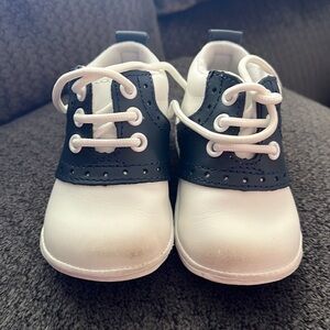 Angel Dear toddler size 2 navy white saddle shoes